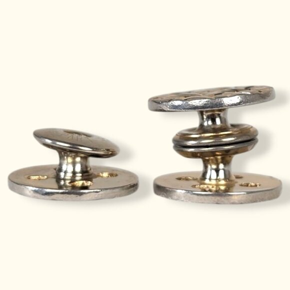 Vintage Swank Kum-A-Part Snap Cufflinks (3 of 4 Pieces) - Picture 4 of 7
